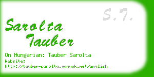 sarolta tauber business card